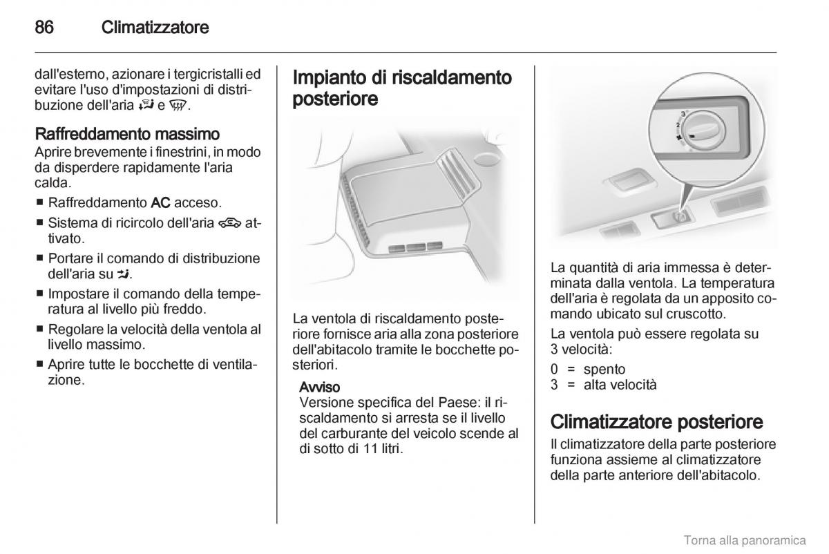 Opel Vivaro I 1 manuale del proprietario / page 87