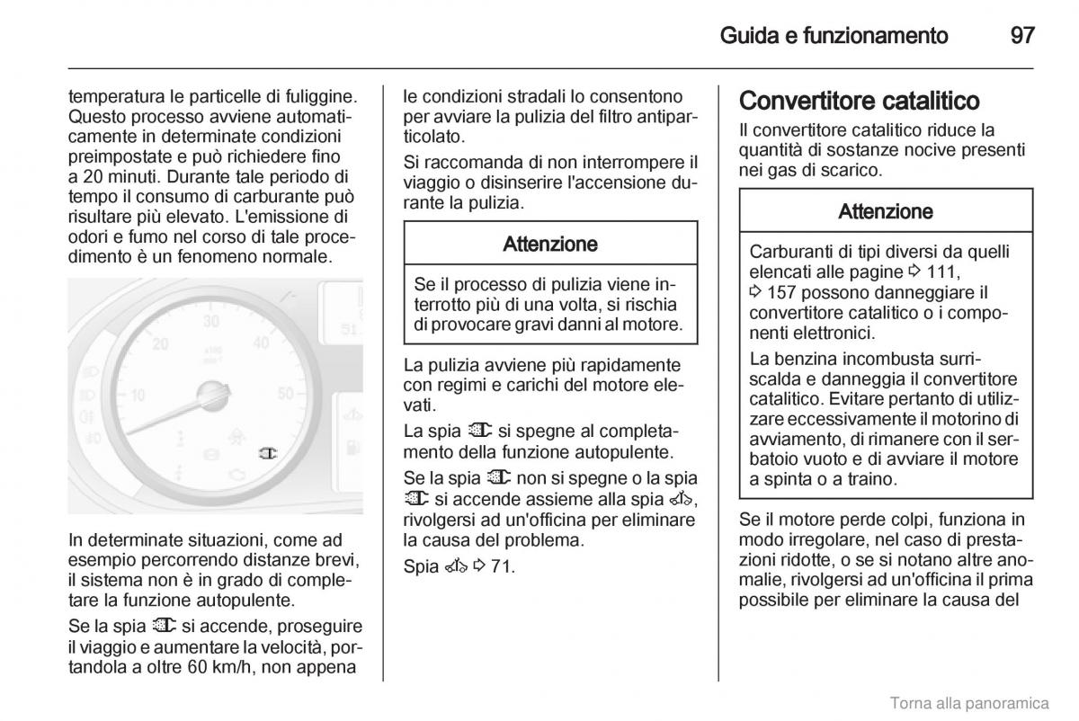 Opel Vivaro I 1 manuale del proprietario / page 98