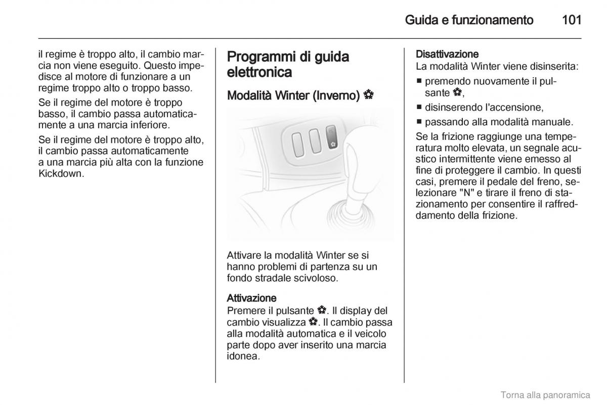 Opel Vivaro I 1 manuale del proprietario / page 102