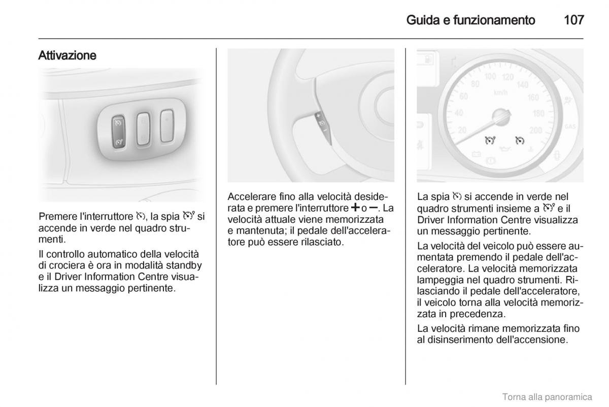 Opel Vivaro I 1 manuale del proprietario / page 108