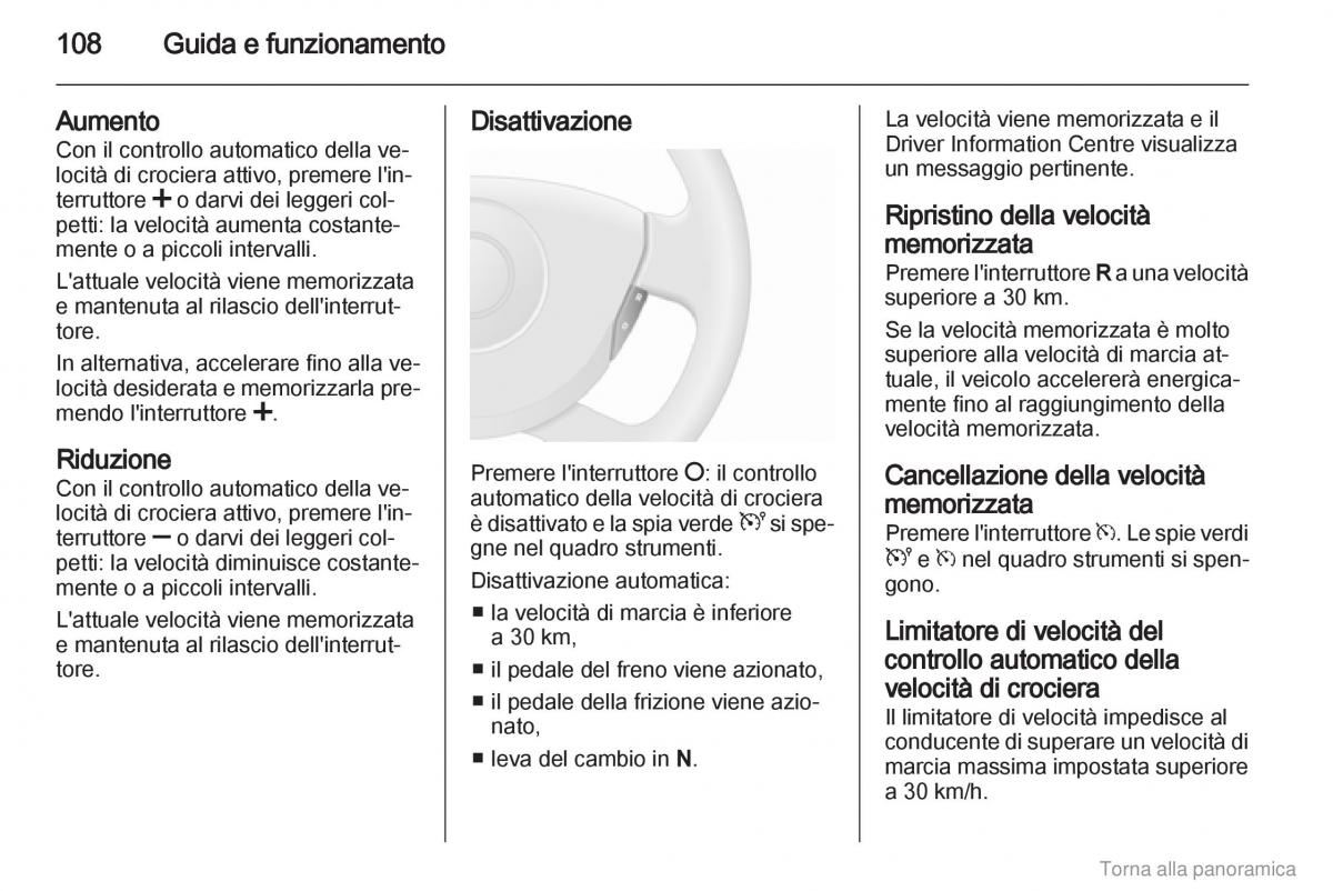 Opel Vivaro I 1 manuale del proprietario / page 109