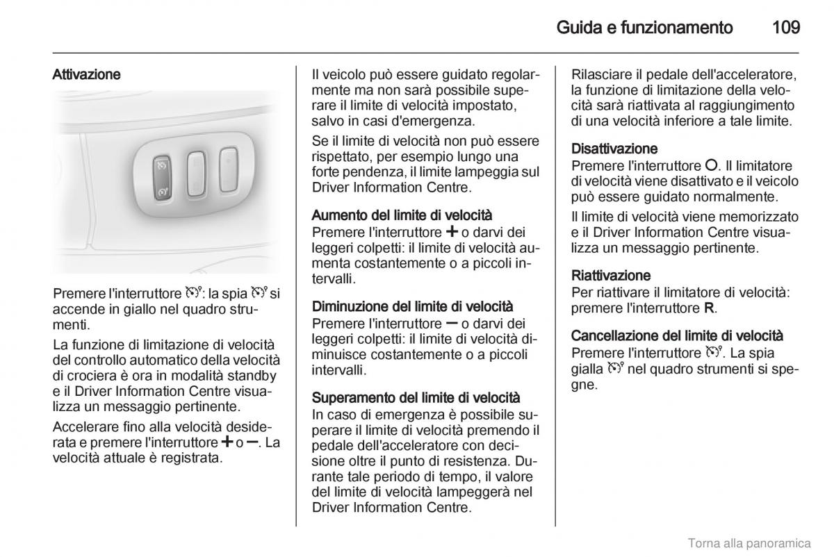 Opel Vivaro I 1 manuale del proprietario / page 110