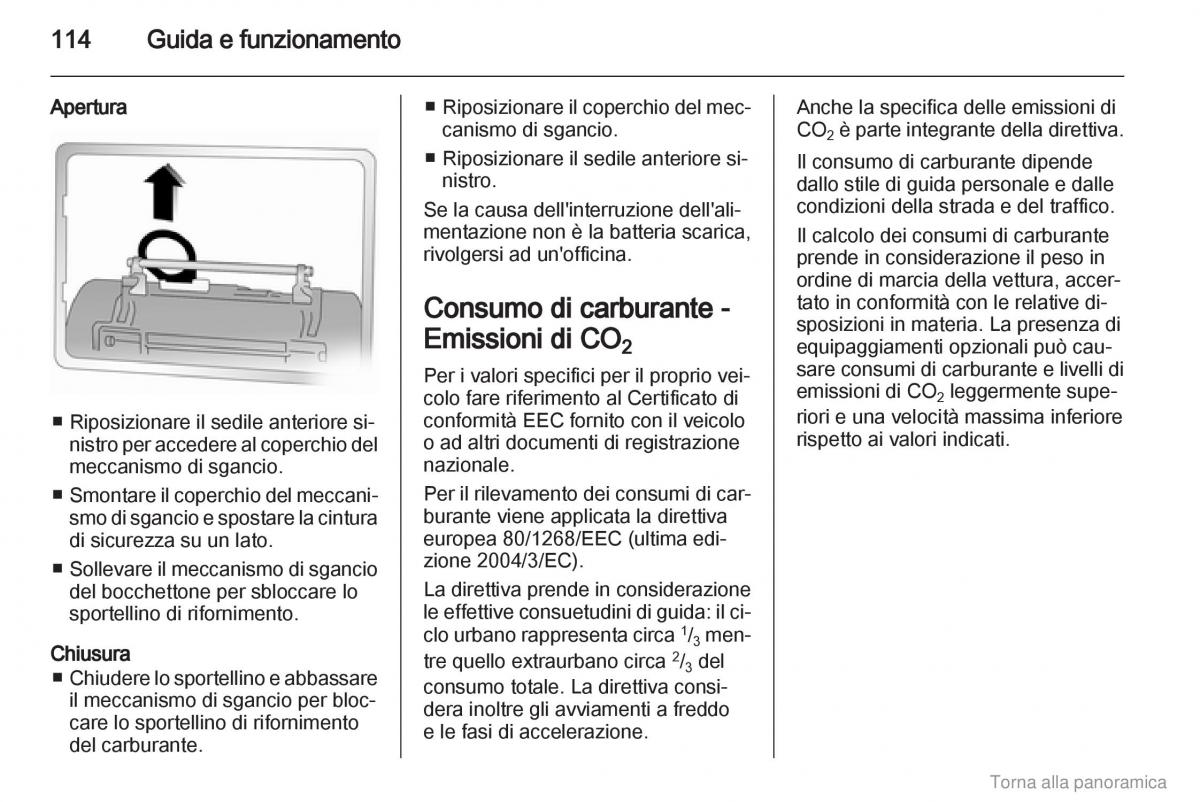 Opel Vivaro I 1 manuale del proprietario / page 115