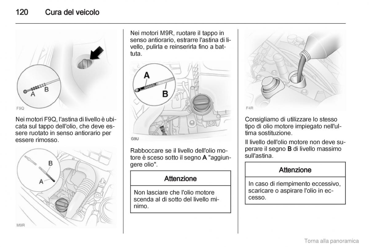 Opel Vivaro I 1 manuale del proprietario / page 121