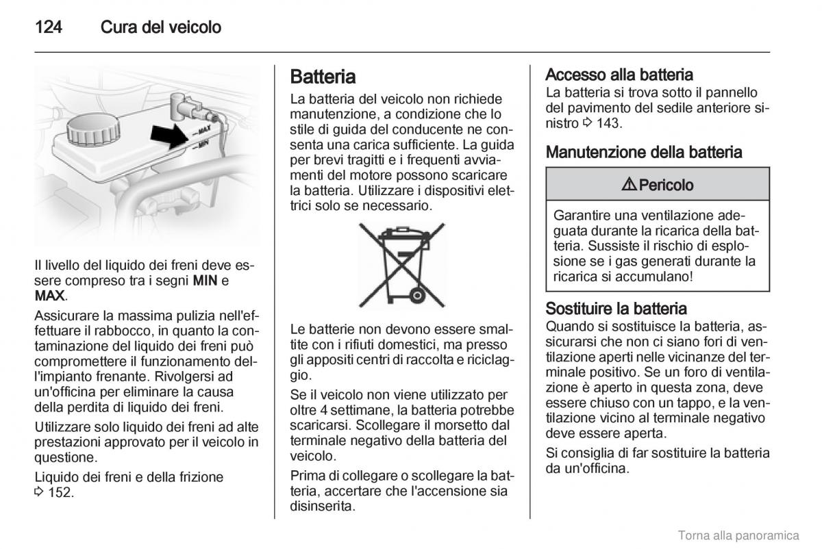 Opel Vivaro I 1 manuale del proprietario / page 125