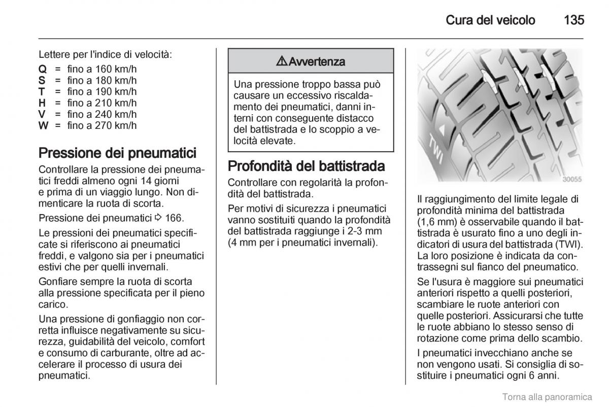 Opel Vivaro I 1 manuale del proprietario / page 136