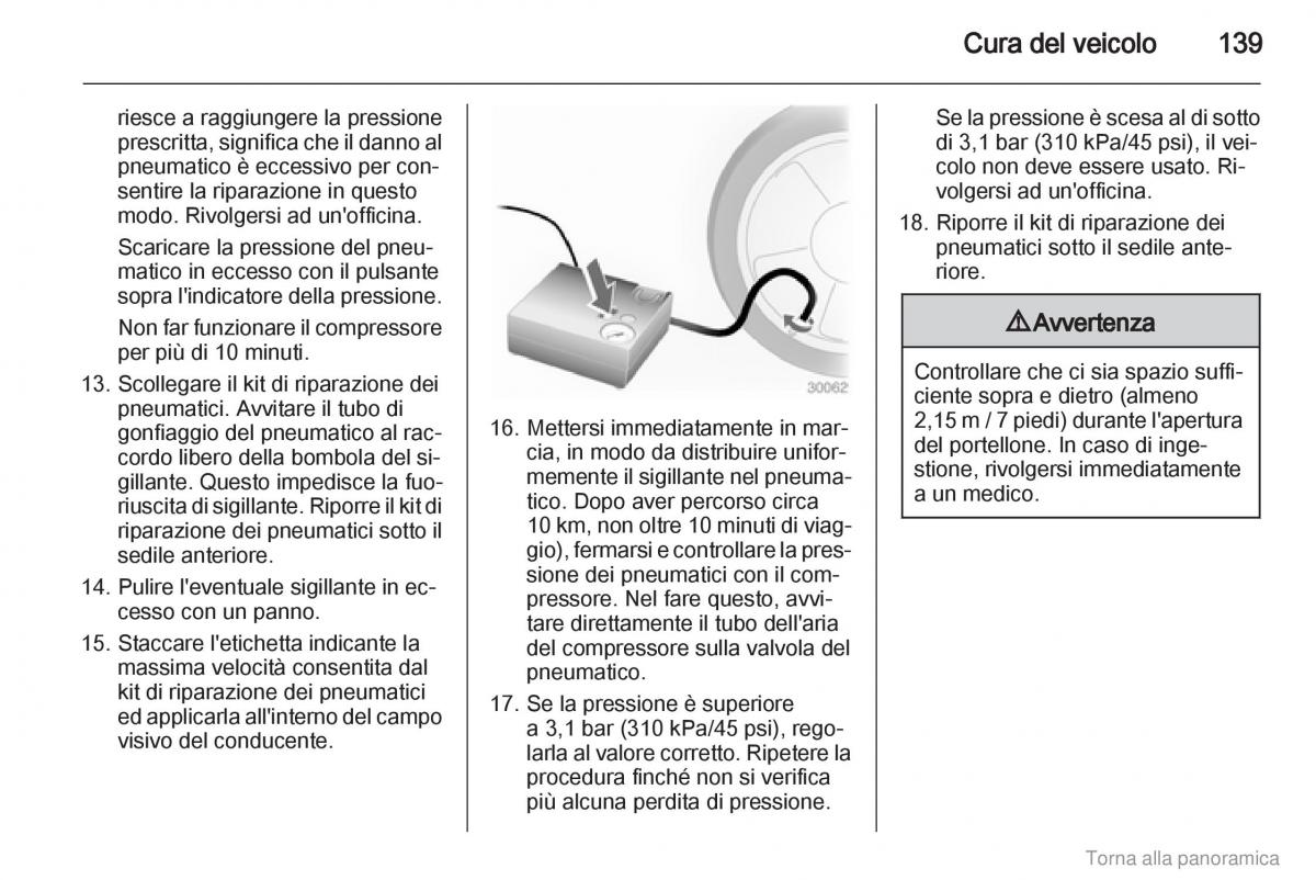 Opel Vivaro I 1 manuale del proprietario / page 140