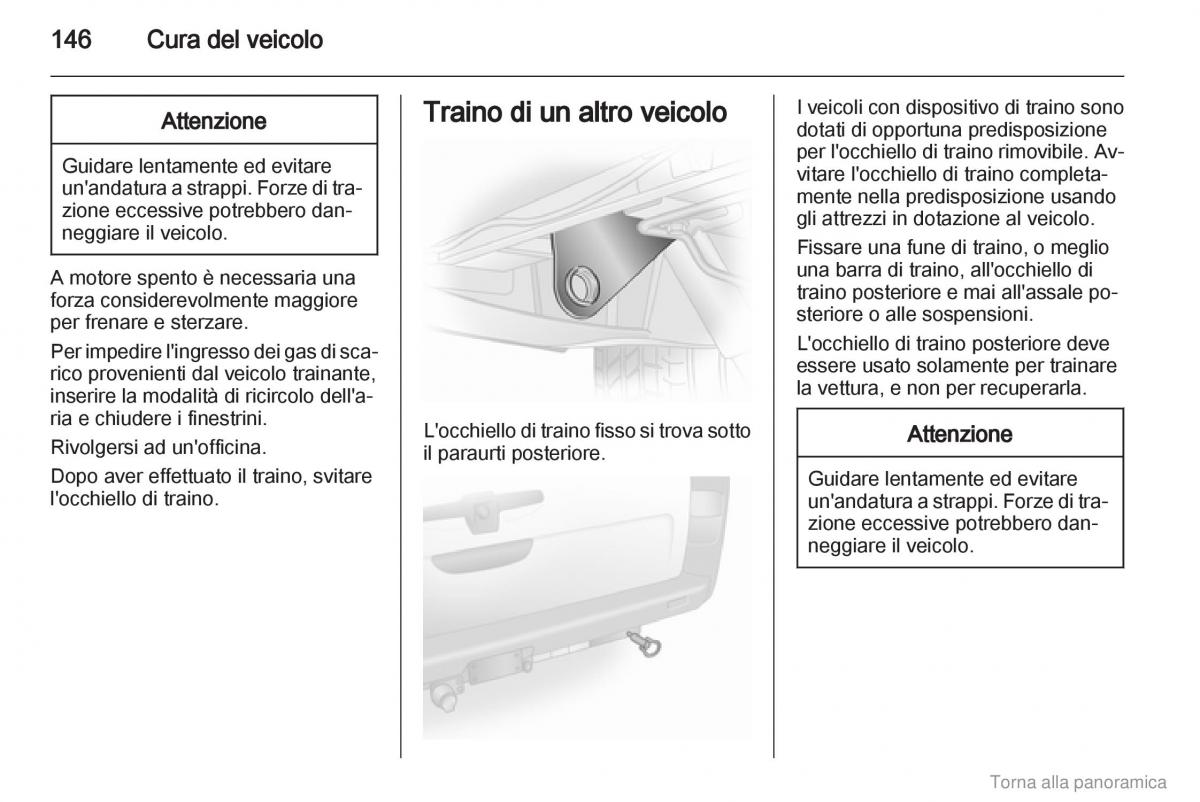 Opel Vivaro I 1 manuale del proprietario / page 147