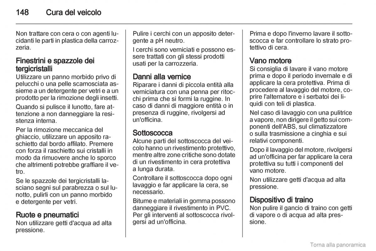 Opel Vivaro I 1 manuale del proprietario / page 149