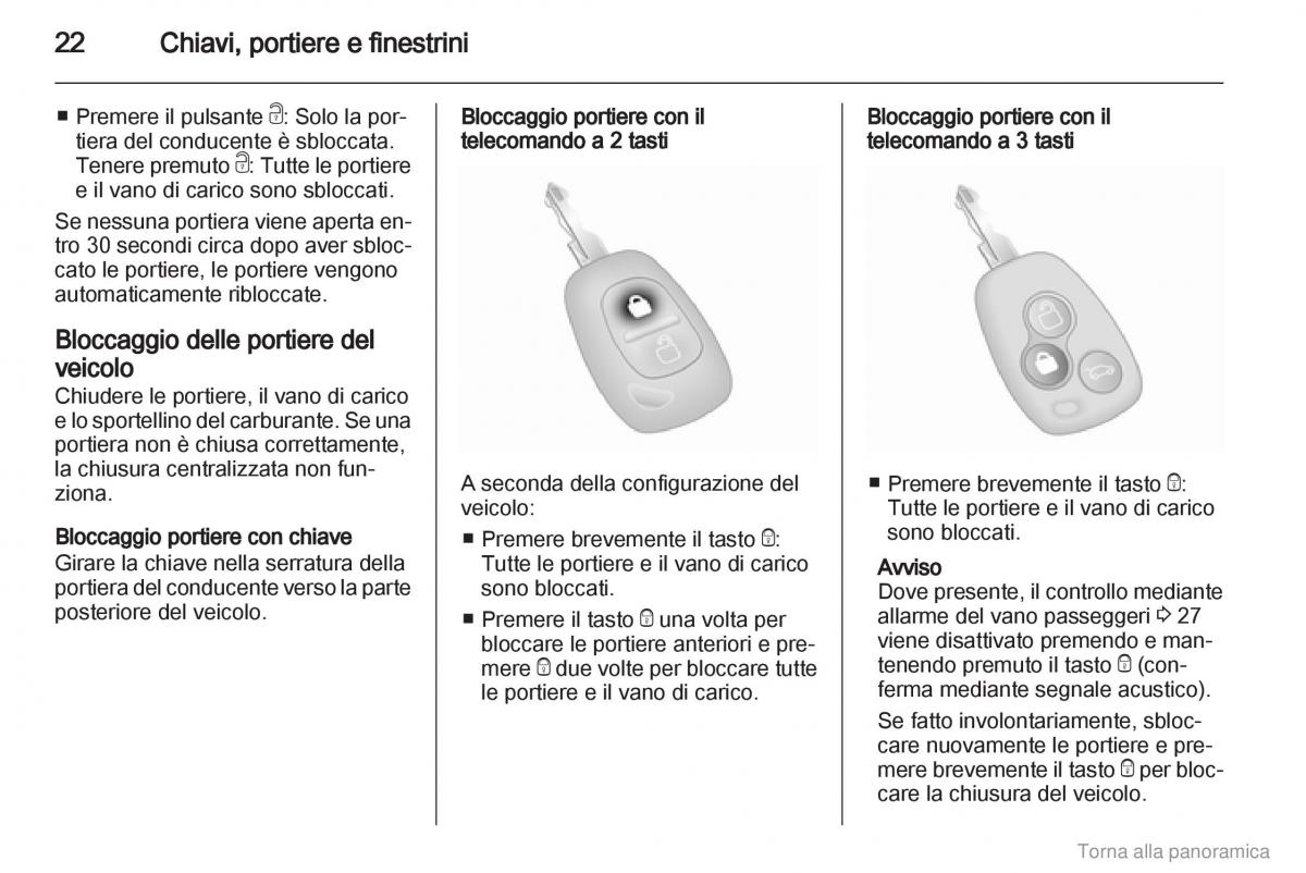 Opel Vivaro I 1 manuale del proprietario / page 23