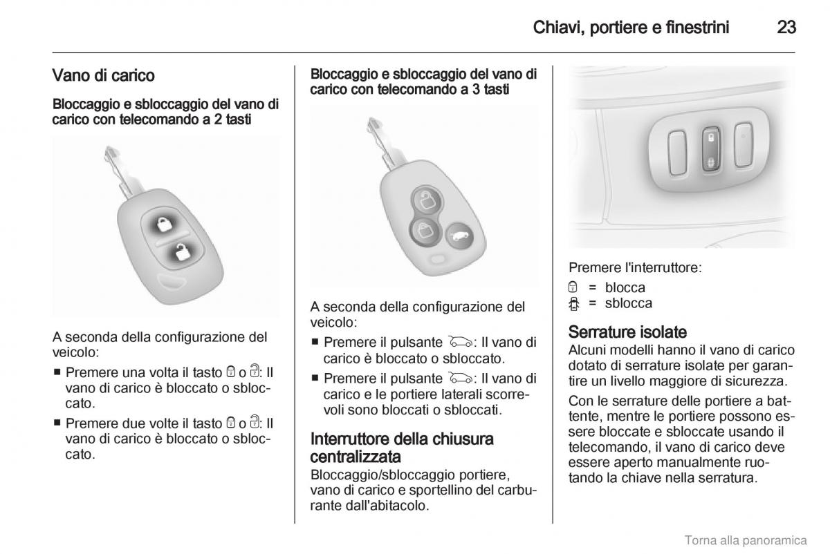 Opel Vivaro I 1 manuale del proprietario / page 24