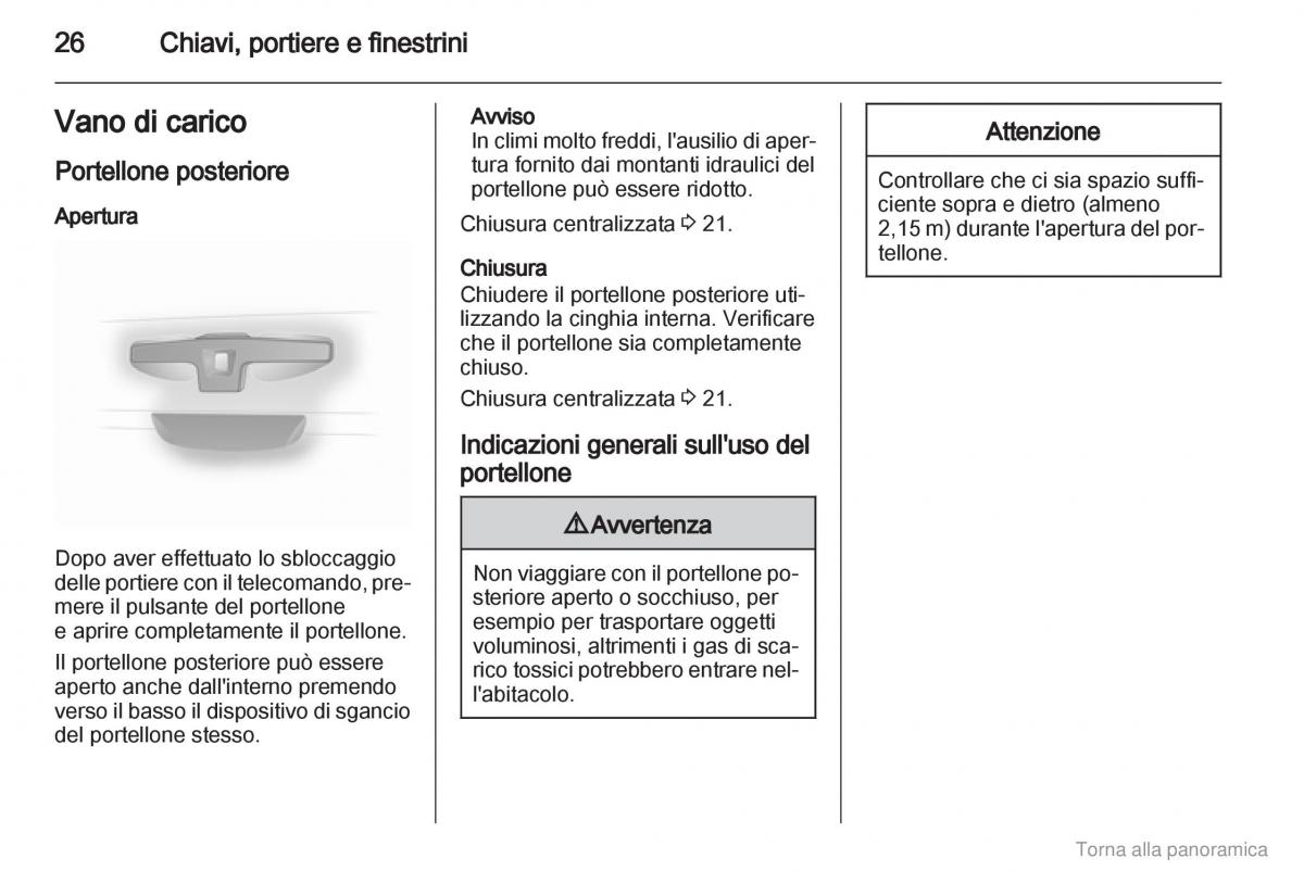 Opel Vivaro I 1 manuale del proprietario / page 27