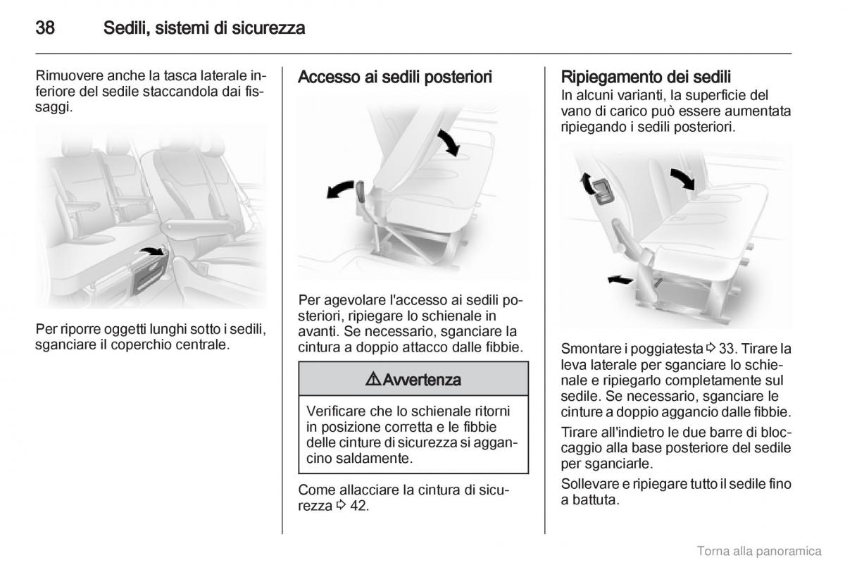 Opel Vivaro I 1 manuale del proprietario / page 39