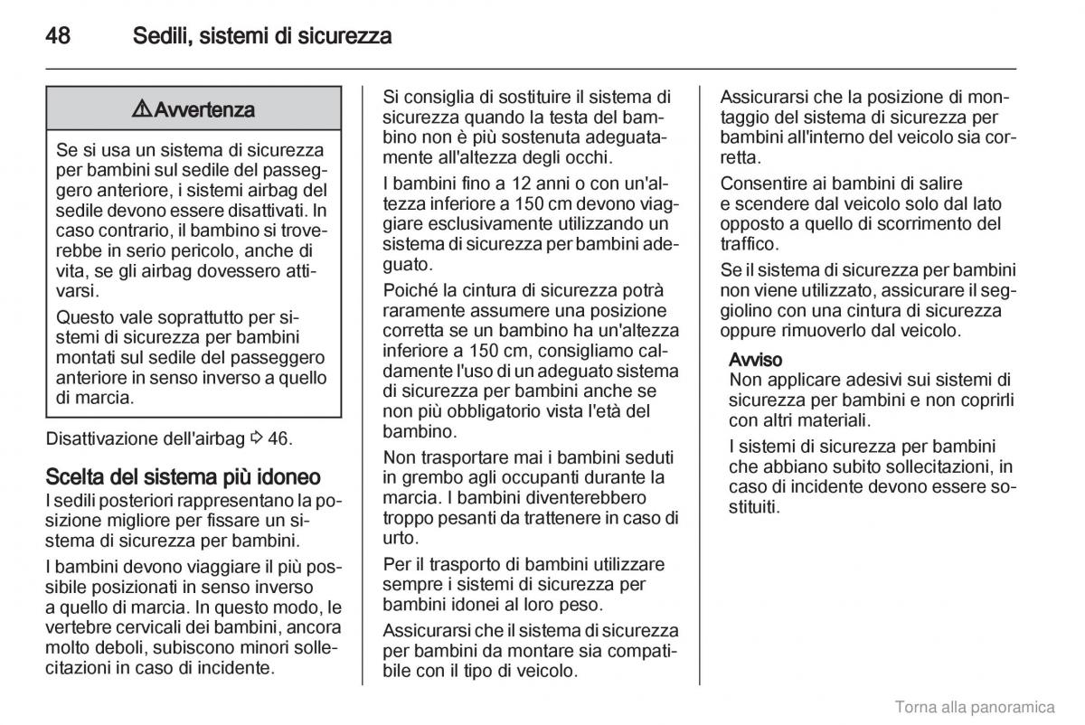 Opel Vivaro I 1 manuale del proprietario / page 49