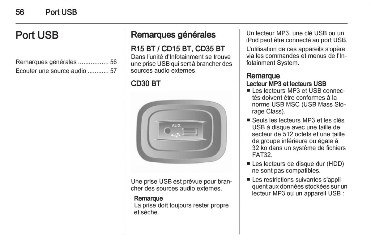 Opel Vivaro I 1 manuel du proprietaire / page 56