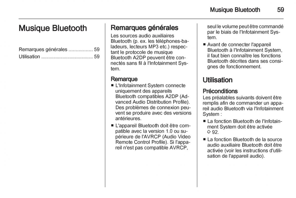 Opel Vivaro I 1 manuel du proprietaire / page 59