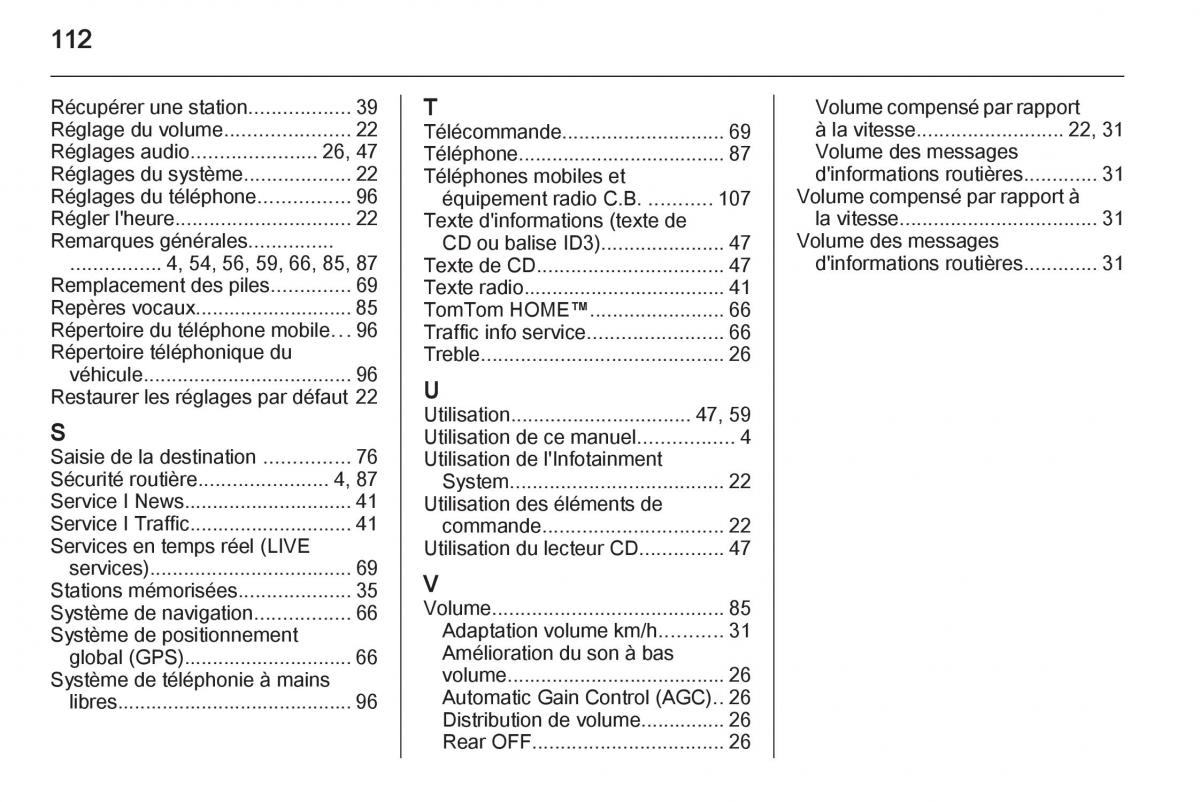 Opel Vivaro I 1 manuel du proprietaire / page 112