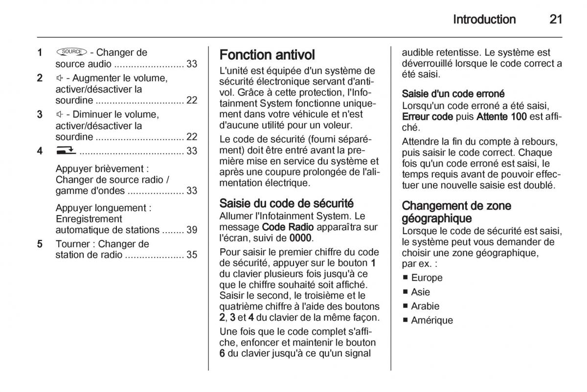 Opel Vivaro I 1 manuel du proprietaire / page 21