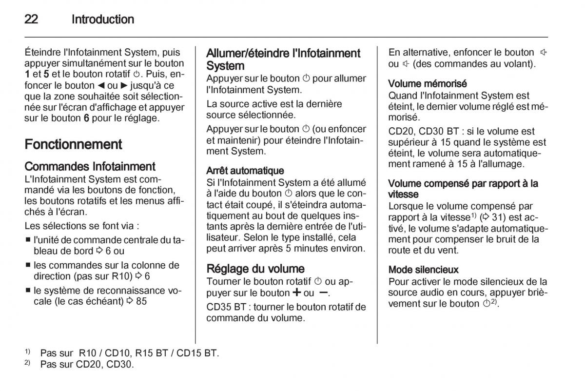 Opel Vivaro I 1 manuel du proprietaire / page 22