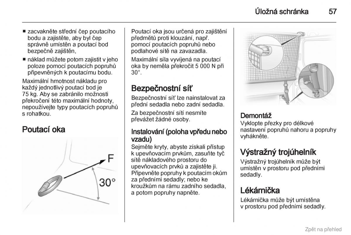 Opel Vivaro I 1 navod k obsludze / page 58