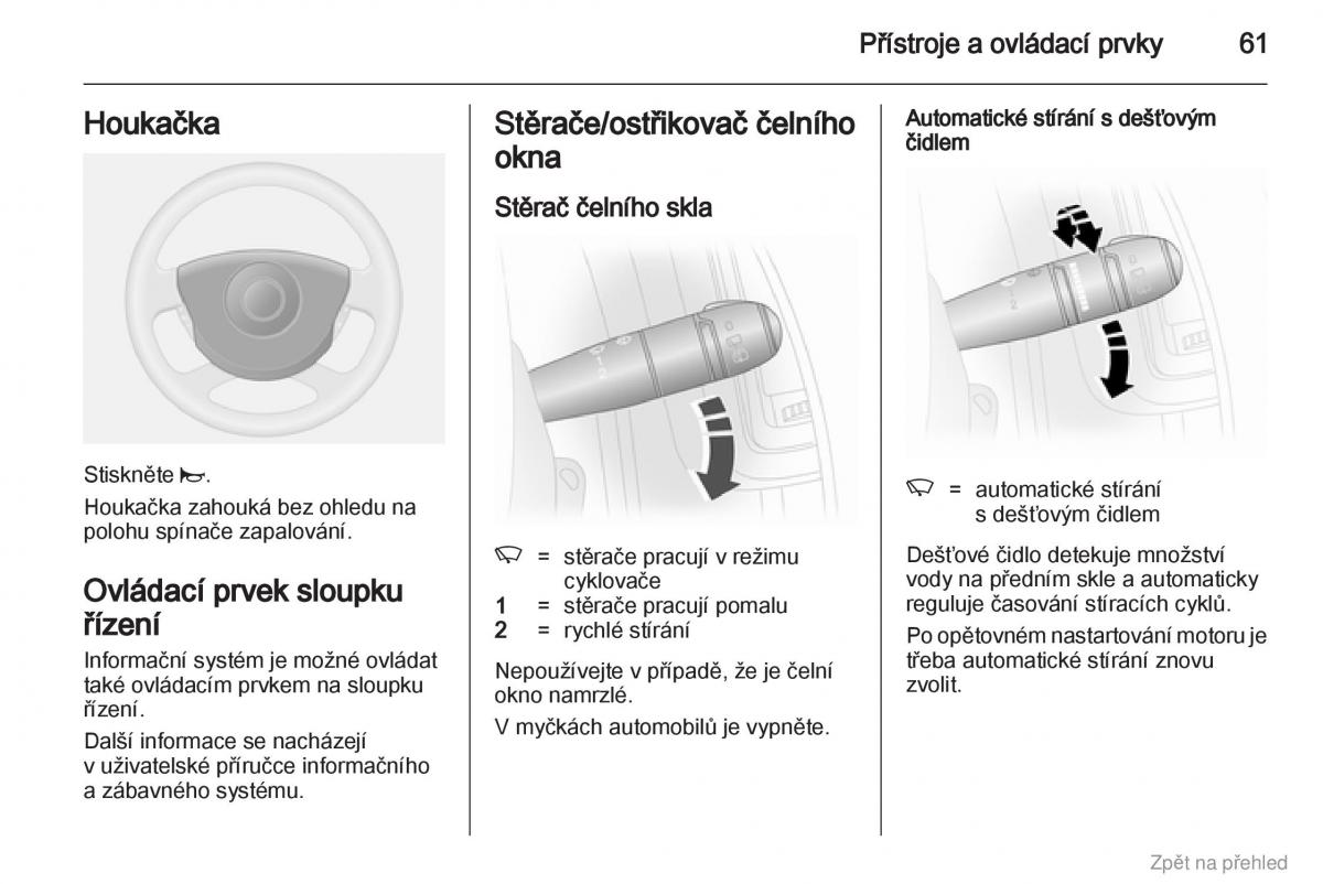 Opel Vivaro I 1 navod k obsludze / page 62