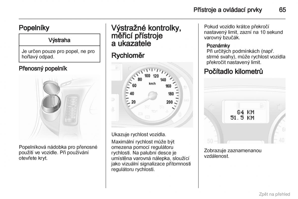 Opel Vivaro I 1 navod k obsludze / page 66