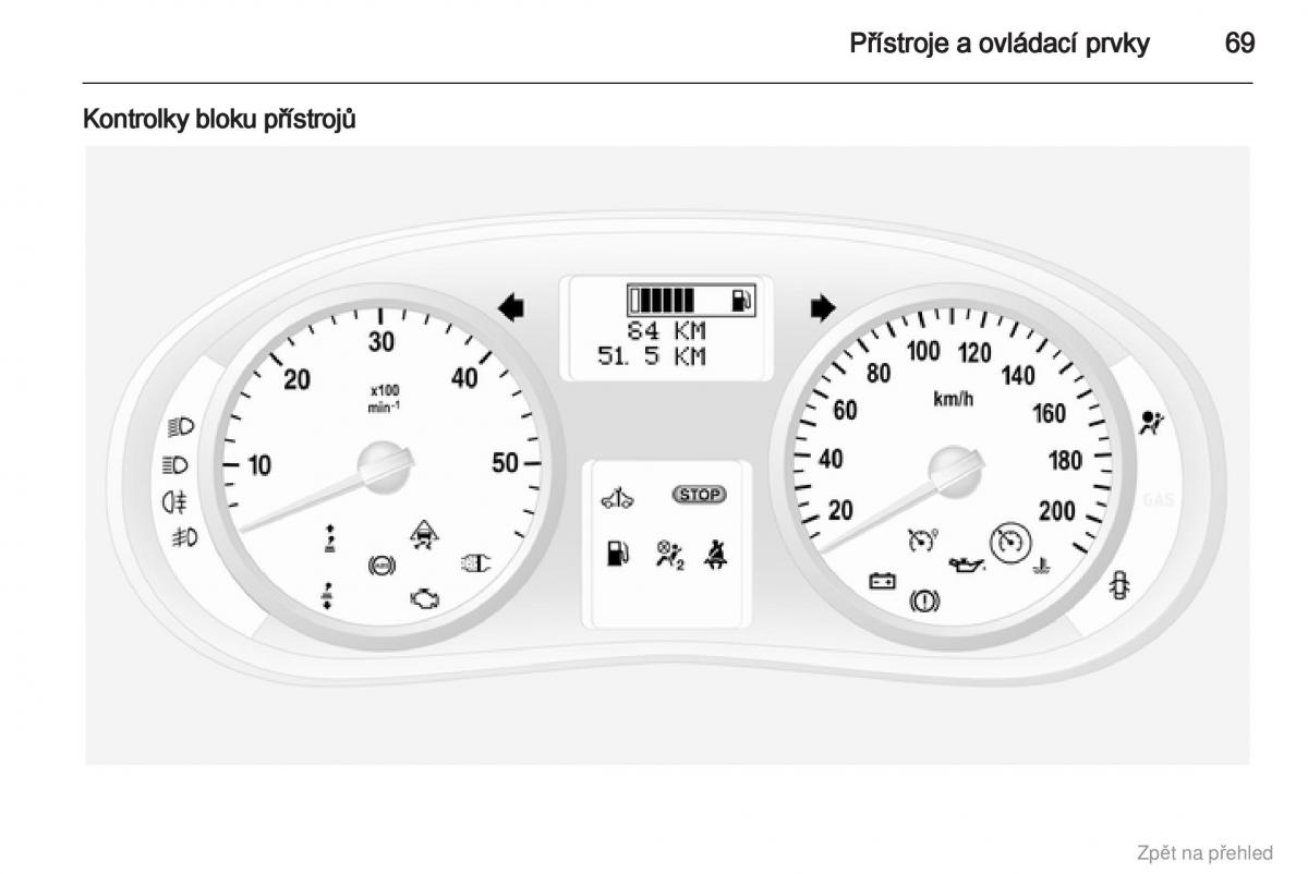 Opel Vivaro I 1 navod k obsludze / page 70