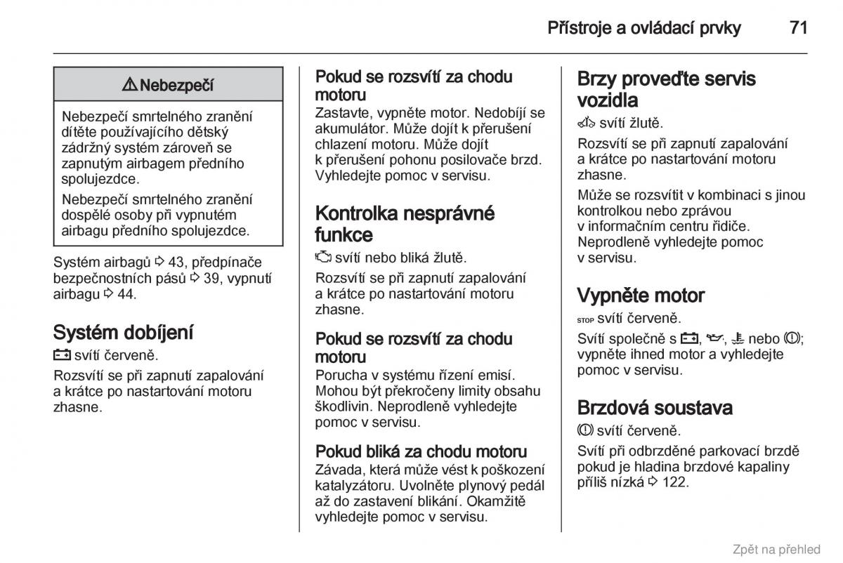 Opel Vivaro I 1 navod k obsludze / page 72