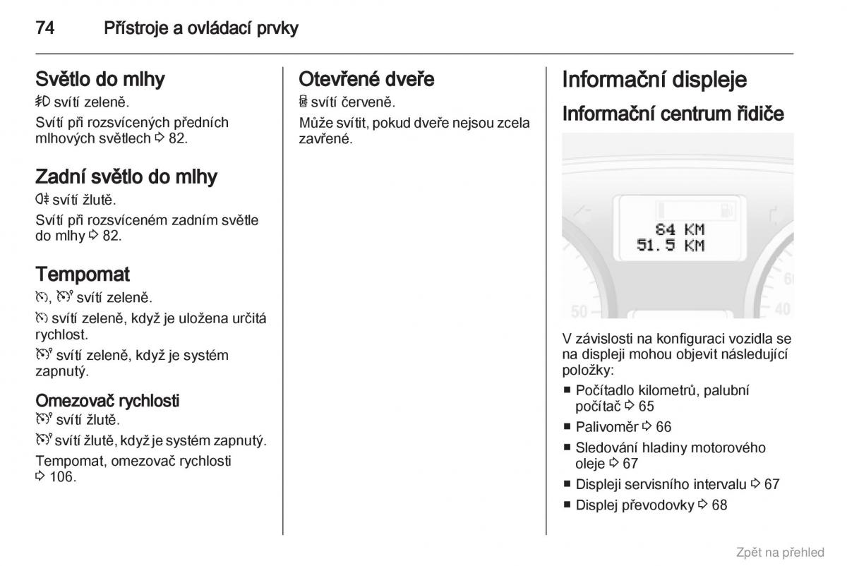 Opel Vivaro I 1 navod k obsludze / page 75