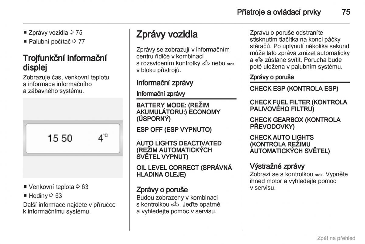 Opel Vivaro I 1 navod k obsludze / page 76