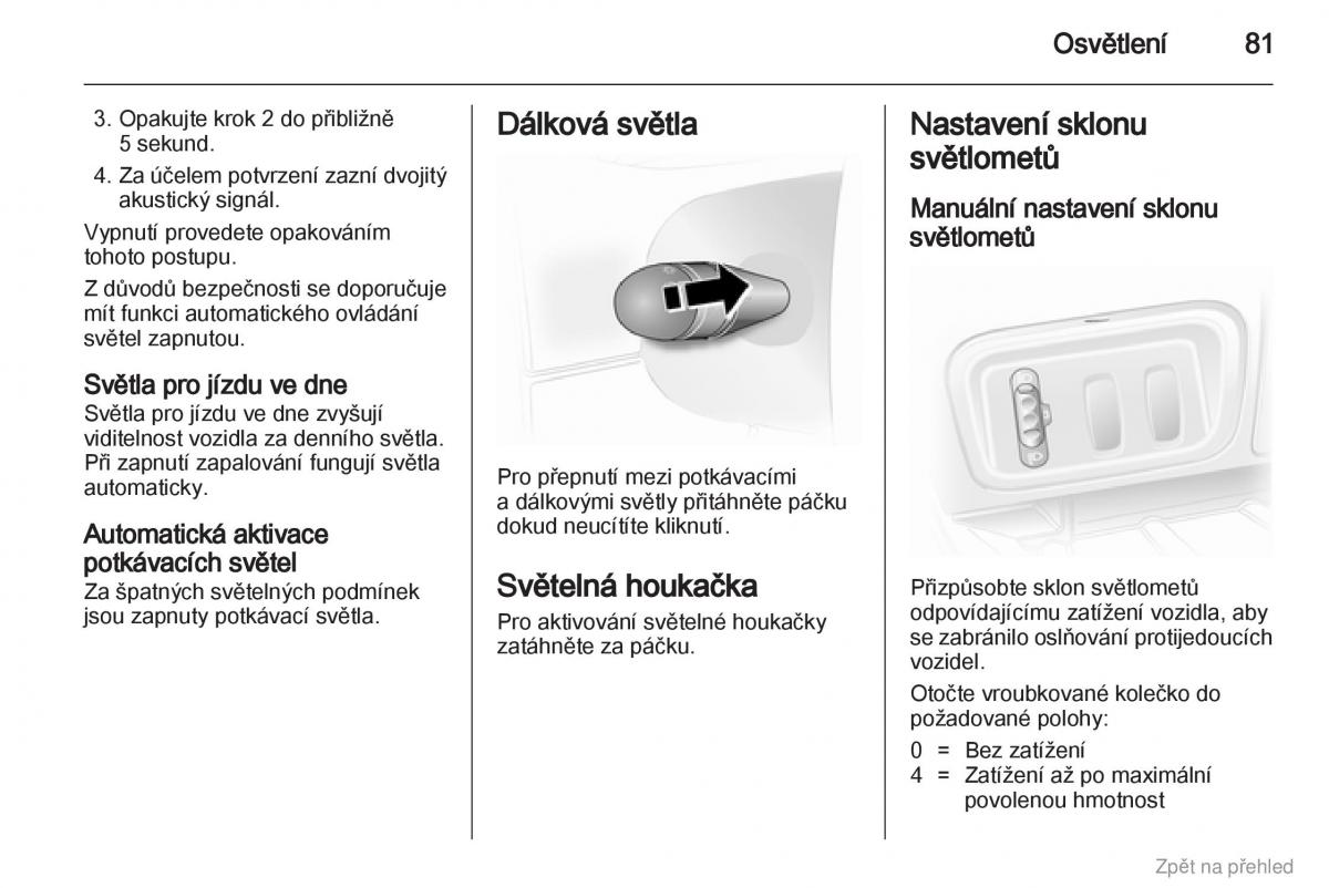 Opel Vivaro I 1 navod k obsludze / page 82