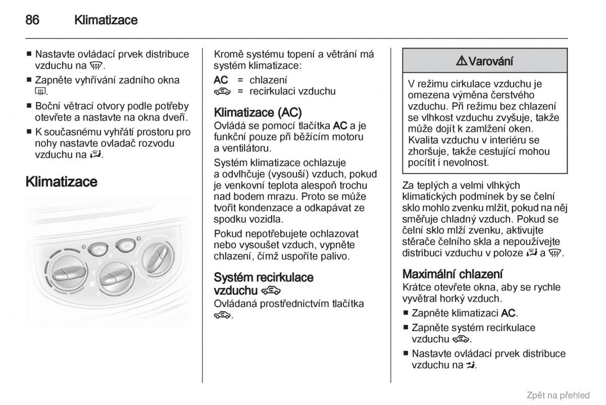 Opel Vivaro I 1 navod k obsludze / page 87