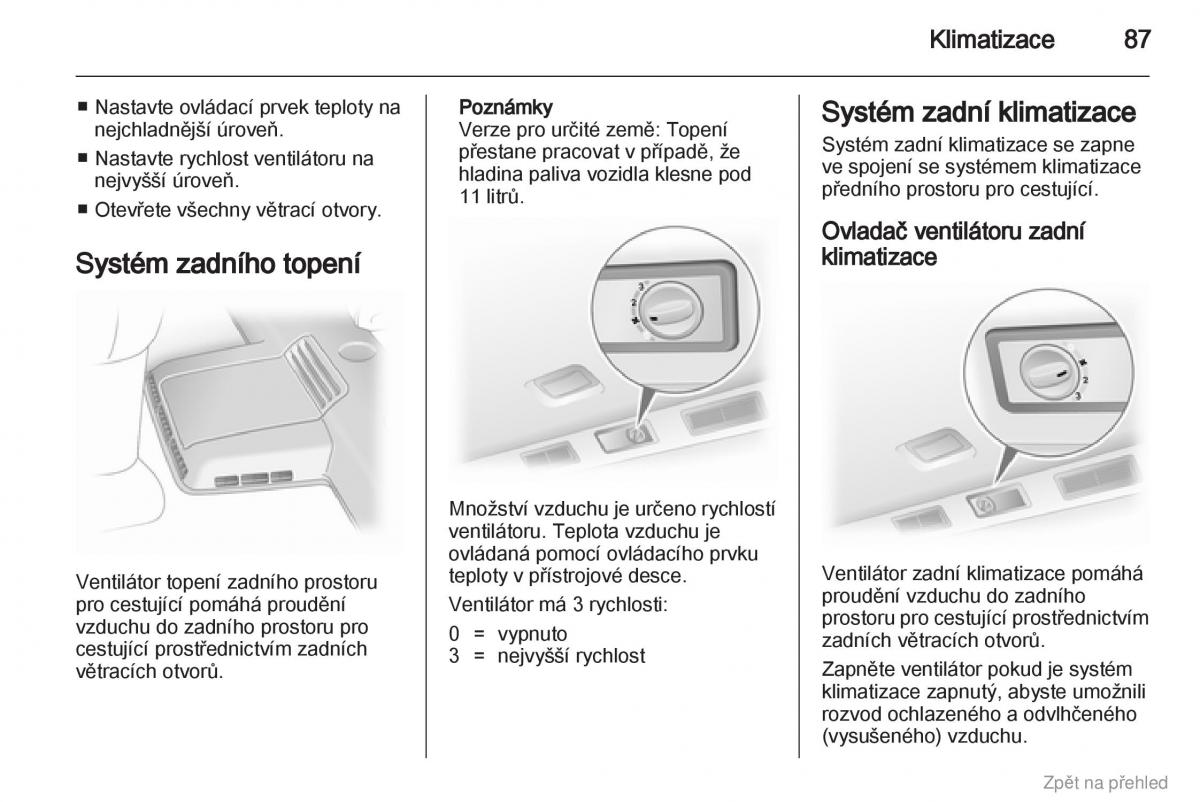 Opel Vivaro I 1 navod k obsludze / page 88