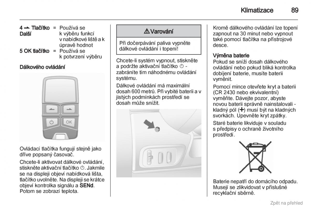 Opel Vivaro I 1 navod k obsludze / page 90