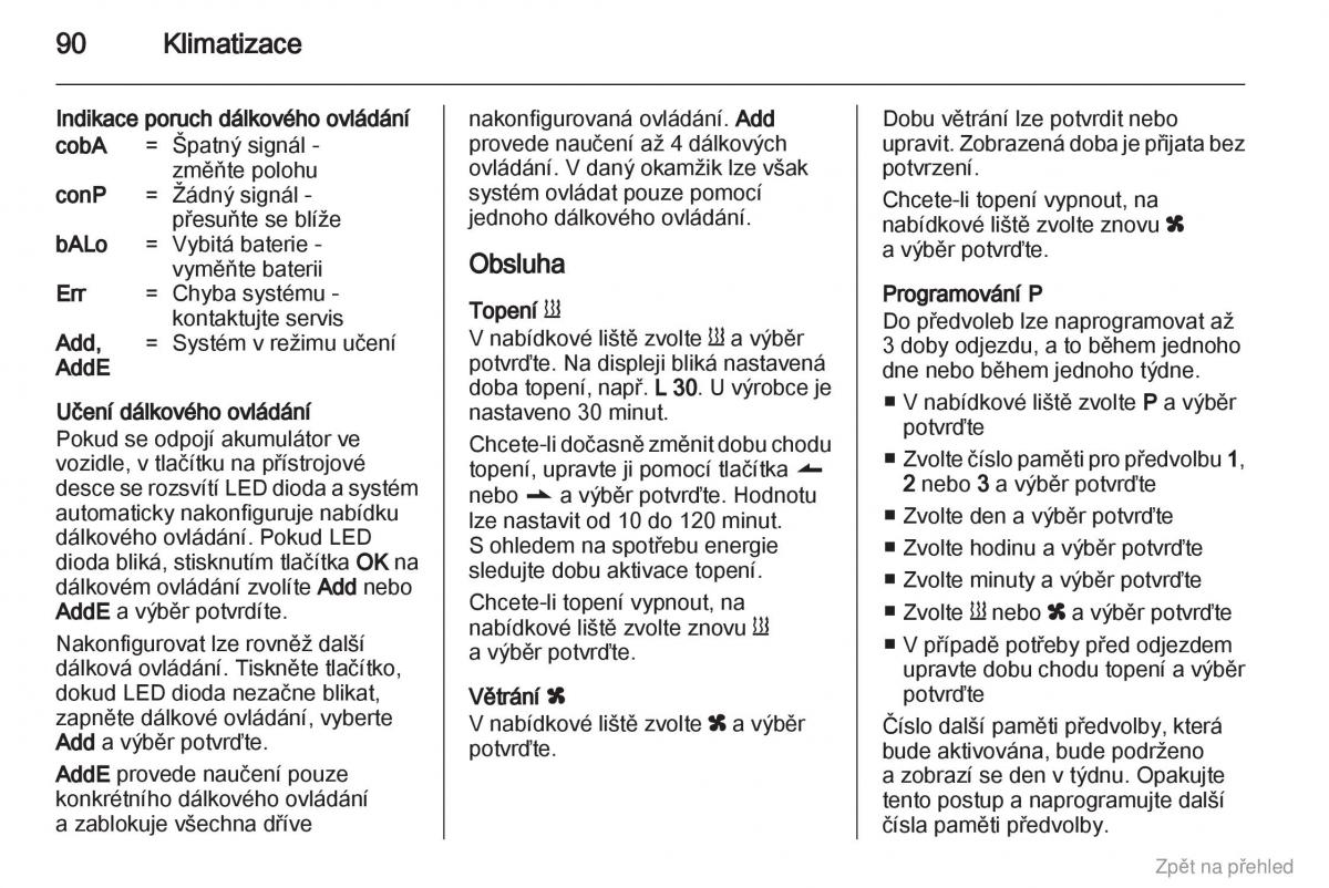 Opel Vivaro I 1 navod k obsludze / page 91