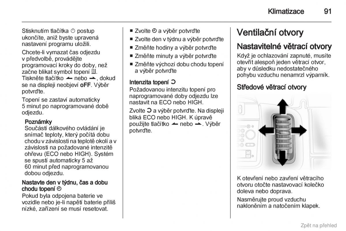 Opel Vivaro I 1 navod k obsludze / page 92