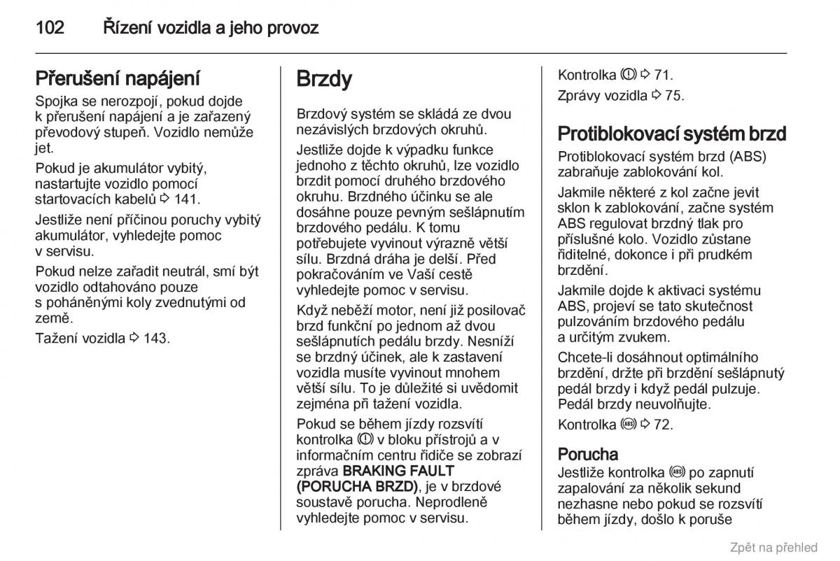 Opel Vivaro I 1 navod k obsludze / page 103