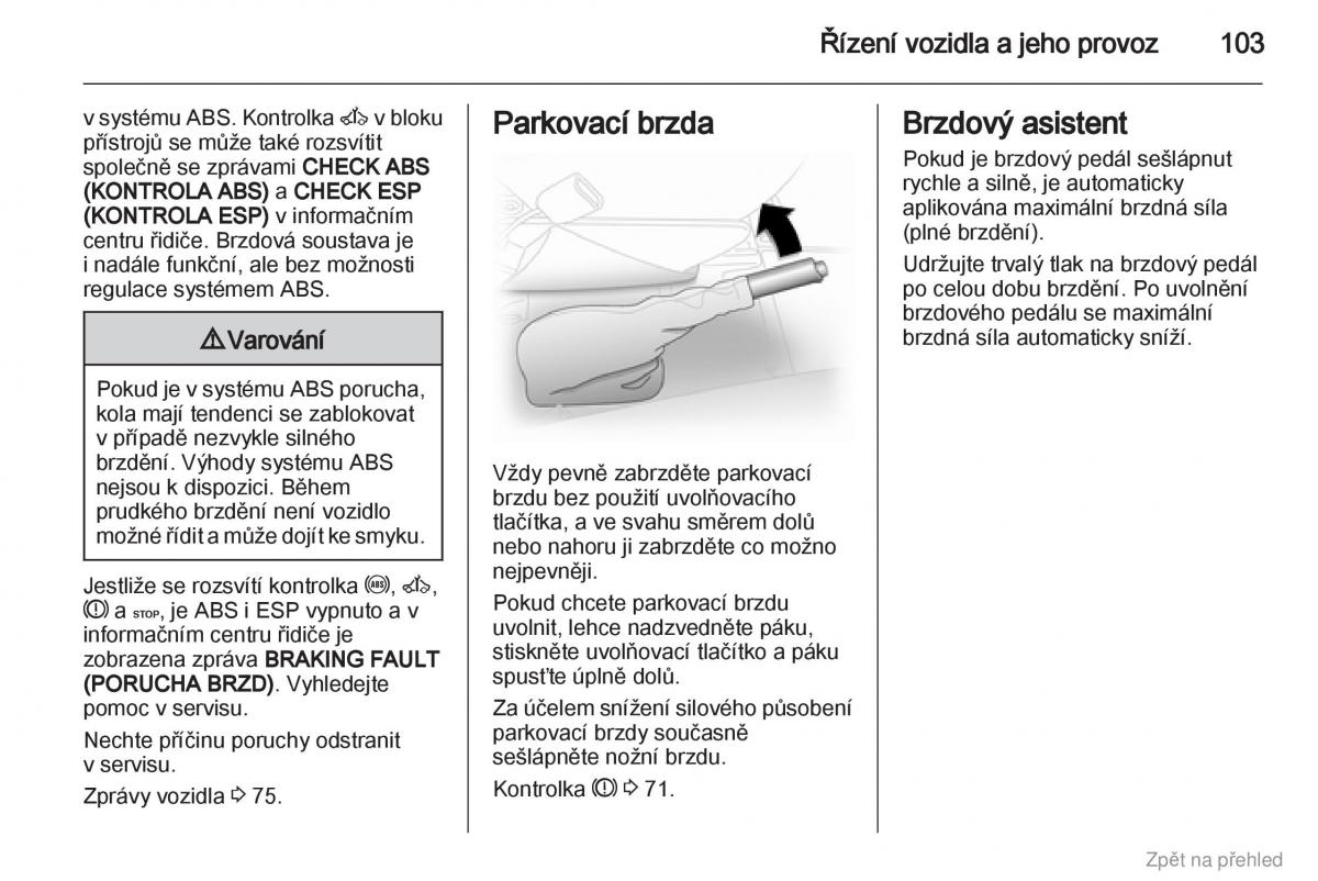 Opel Vivaro I 1 navod k obsludze / page 104