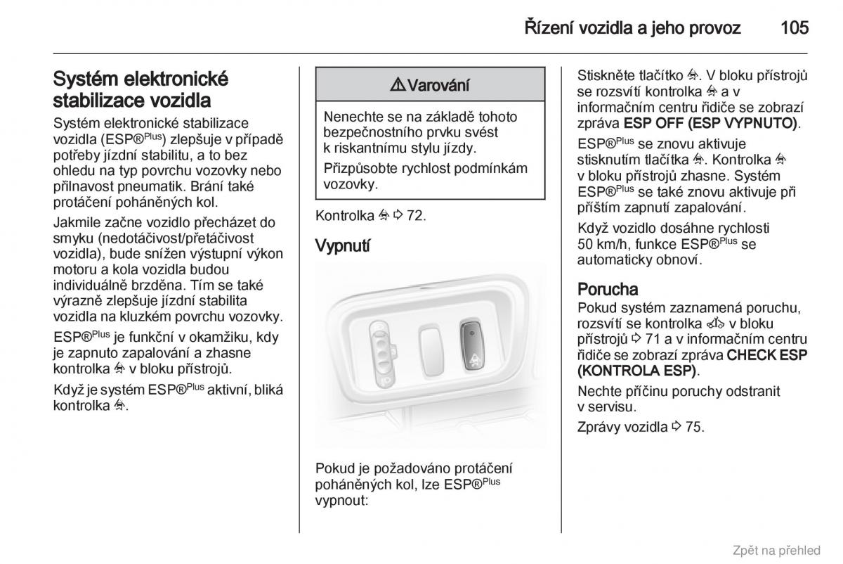 Opel Vivaro I 1 navod k obsludze / page 106