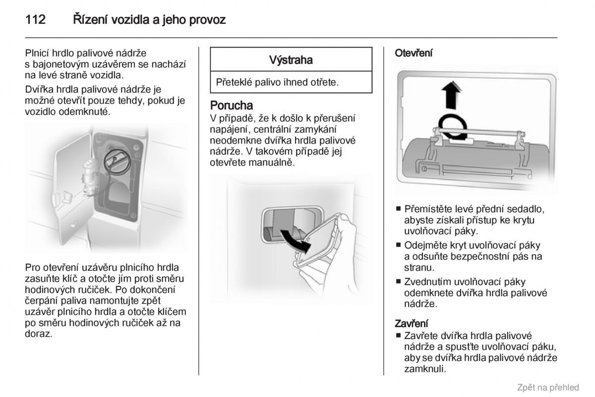 Opel Vivaro I 1 navod k obsludze / page 113