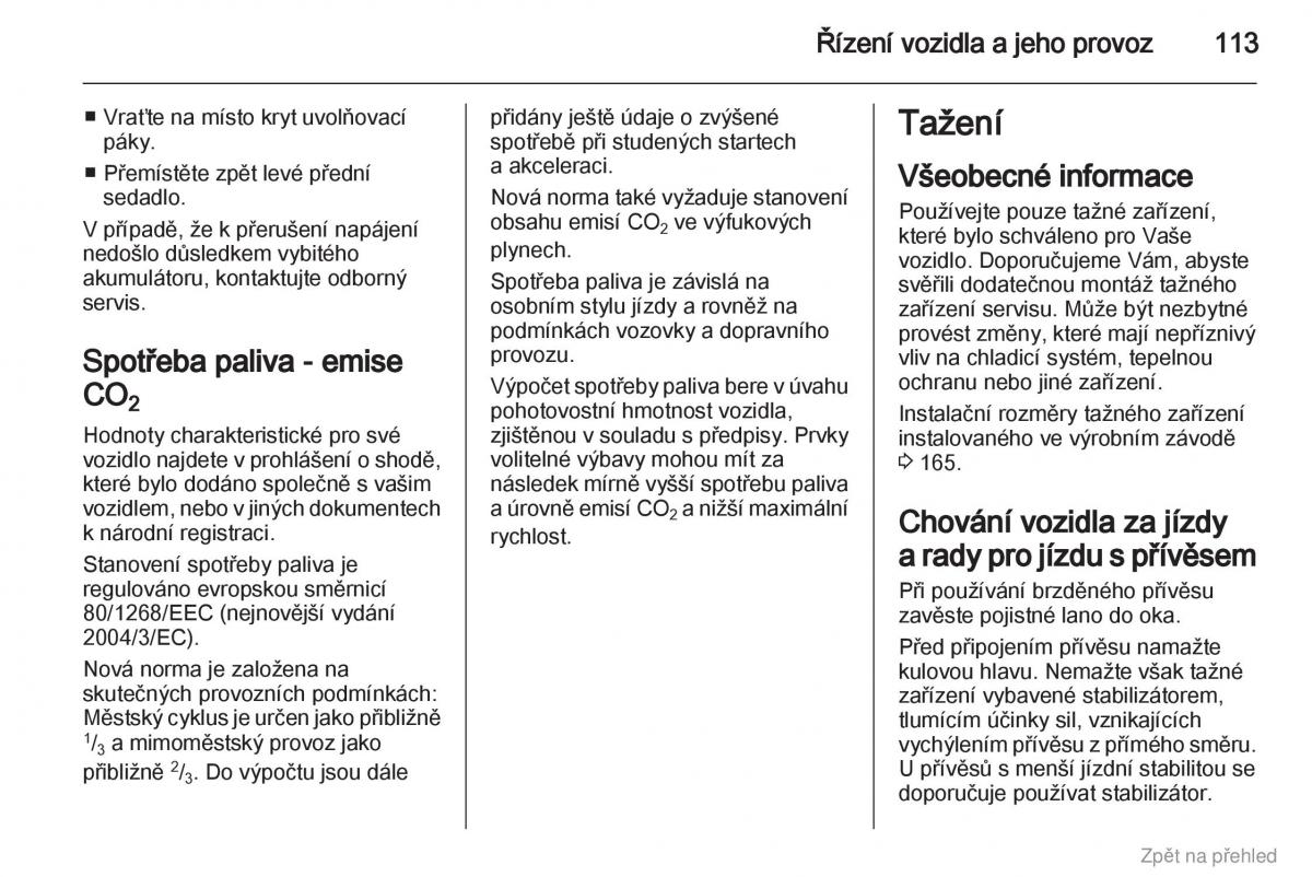 Opel Vivaro I 1 navod k obsludze / page 114