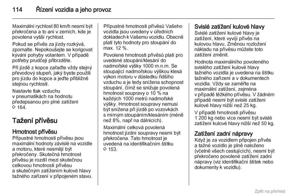 Opel Vivaro I 1 navod k obsludze / page 115