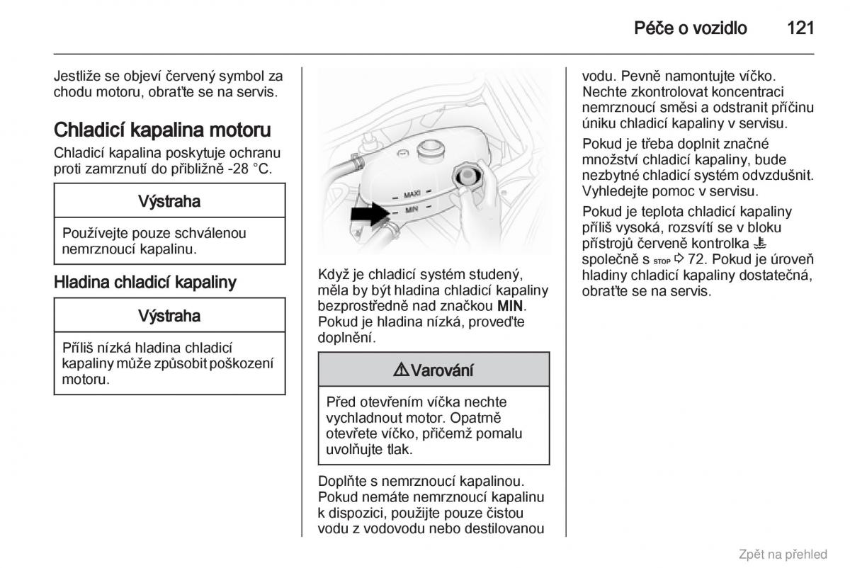 Opel Vivaro I 1 navod k obsludze / page 122