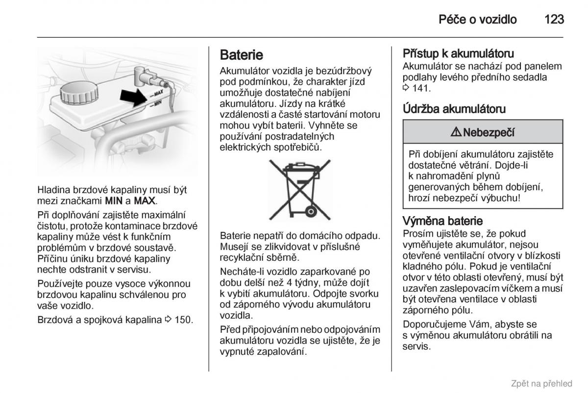 Opel Vivaro I 1 navod k obsludze / page 124