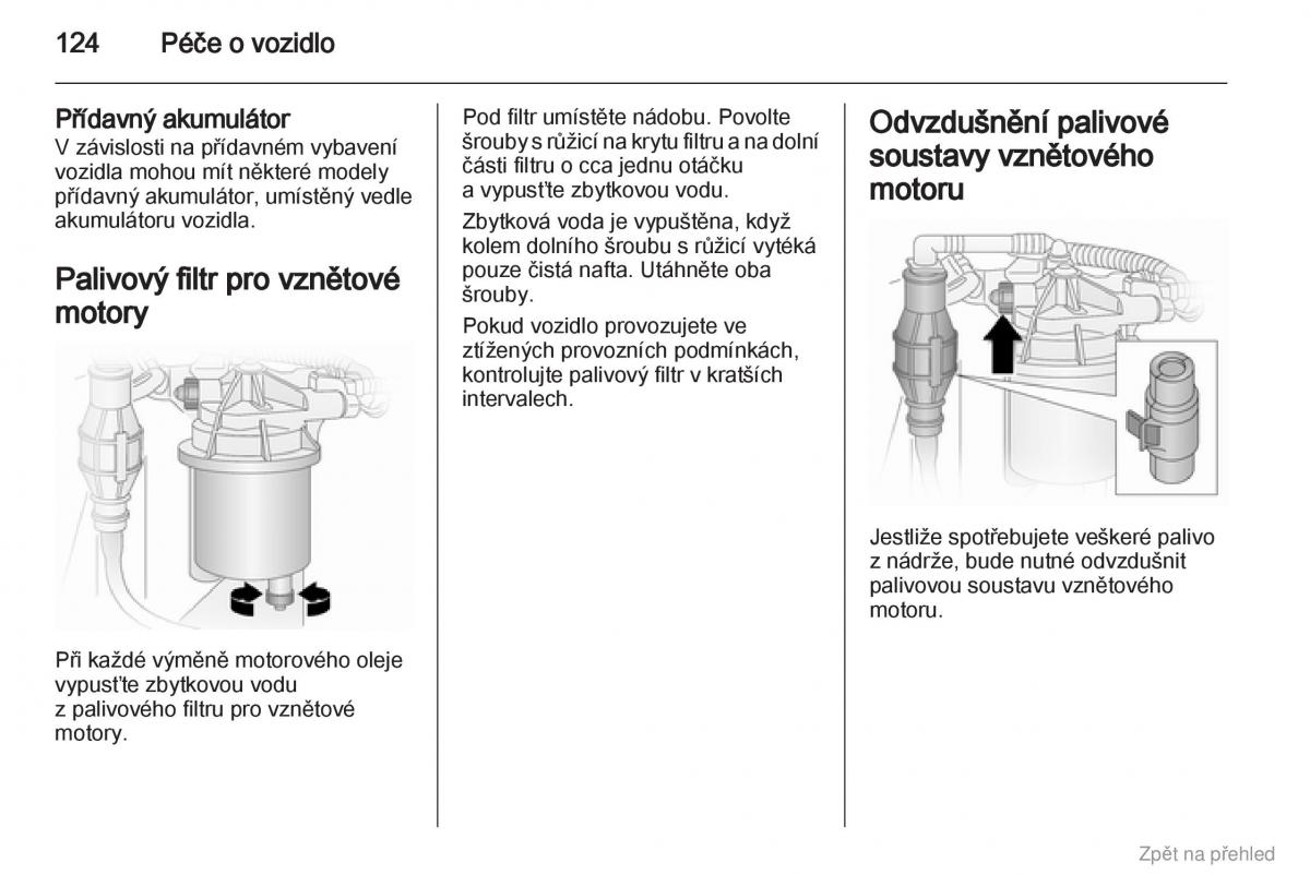 Opel Vivaro I 1 navod k obsludze / page 125