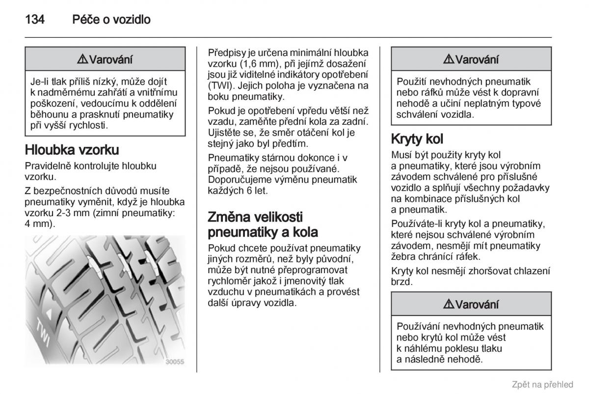 Opel Vivaro I 1 navod k obsludze / page 135