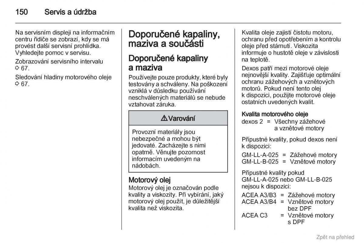 Opel Vivaro I 1 navod k obsludze / page 151