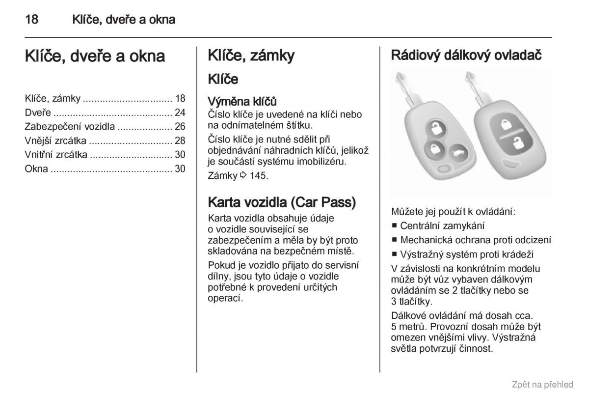 Opel Vivaro I 1 navod k obsludze / page 19