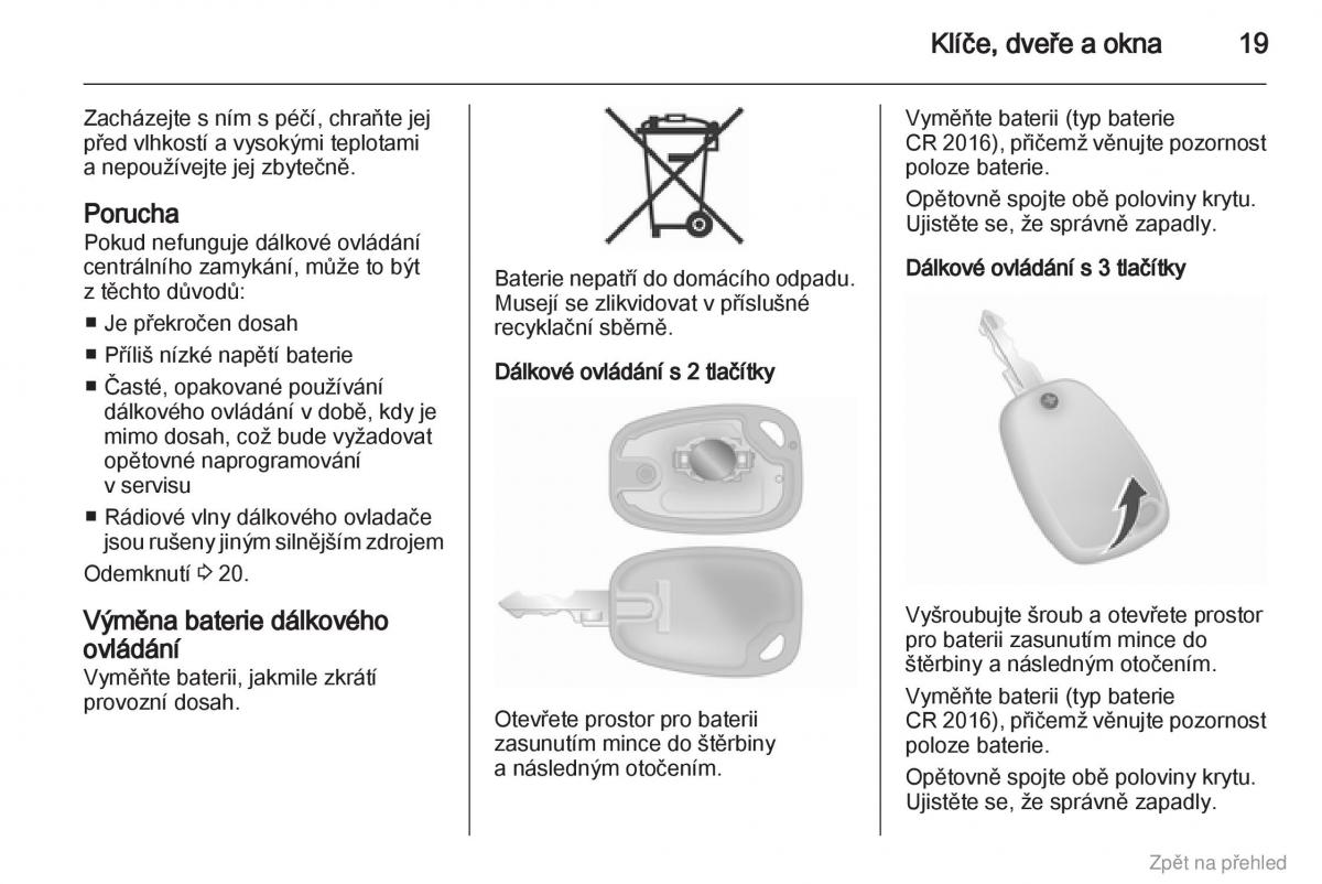 Opel Vivaro I 1 navod k obsludze / page 20