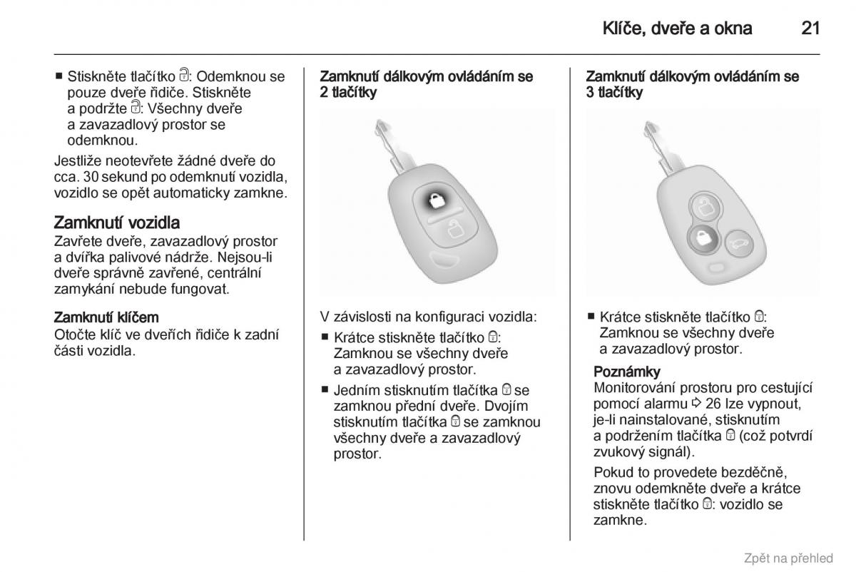 Opel Vivaro I 1 navod k obsludze / page 22